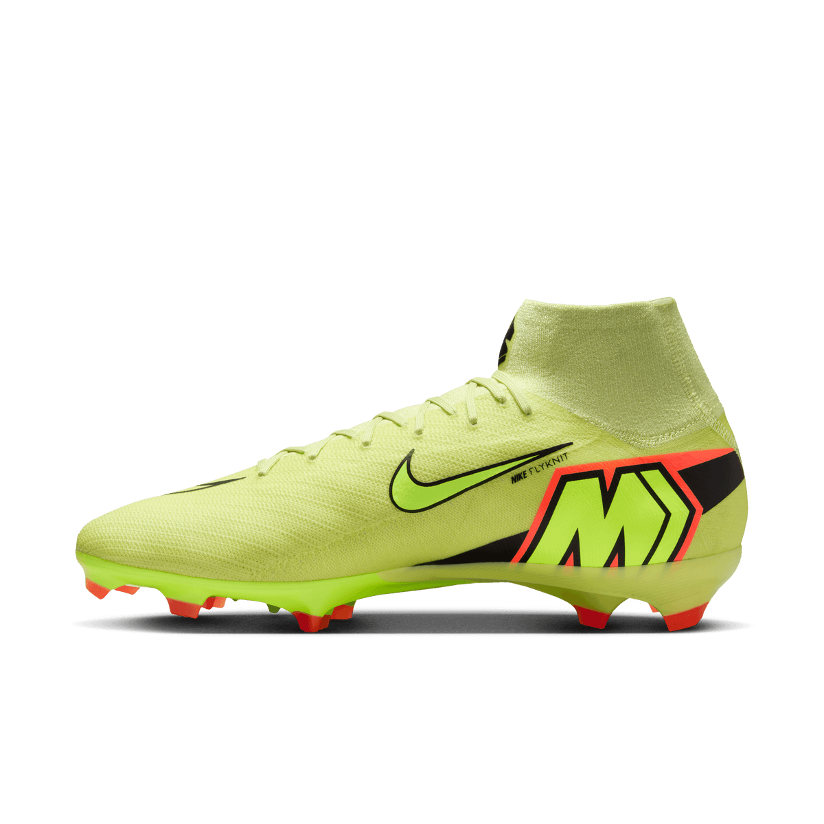 Nike Youth Mercurial Superfly 10 Pro FG High-Top Soccer Cleats-Limelight/volt-hyper Crimson